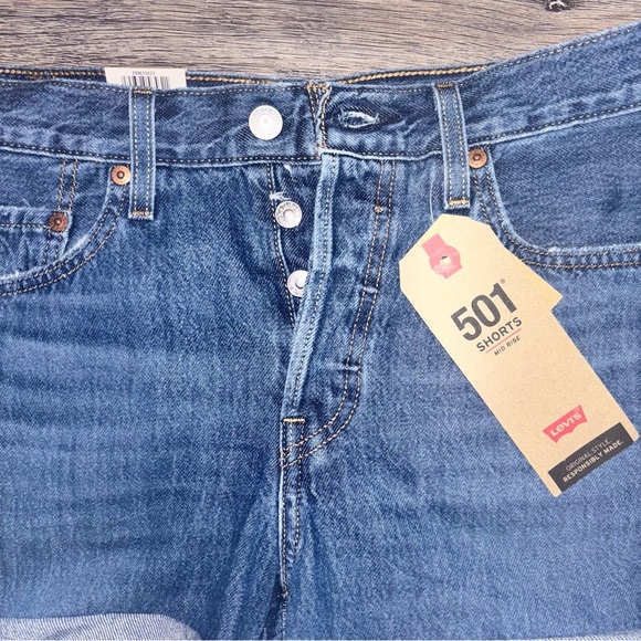 Levi's Women's 501 Button Fly Shorts - Picture 2 of 5